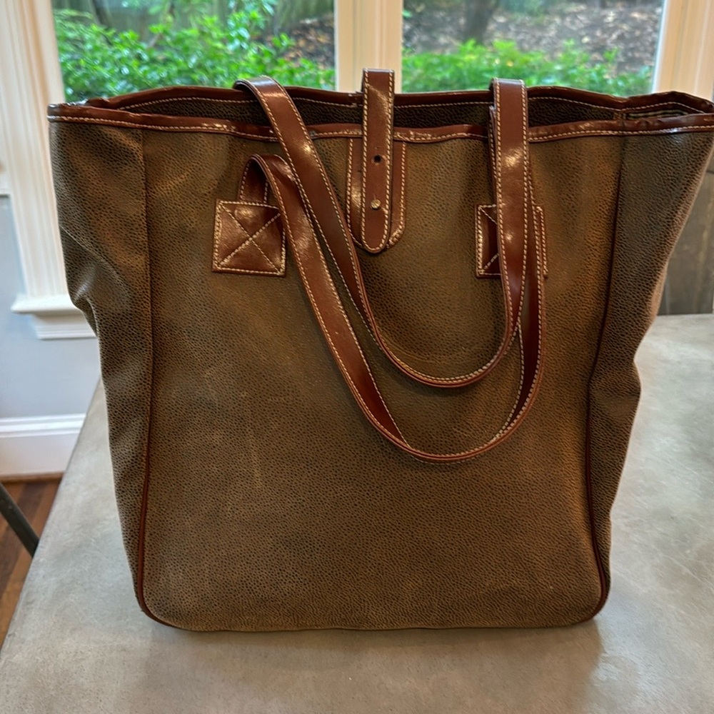 NWOT Barrington brown leather and suede tote bag